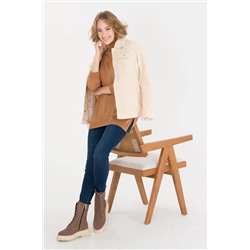 Kadın Camel Balıkçı Yaka Kazak