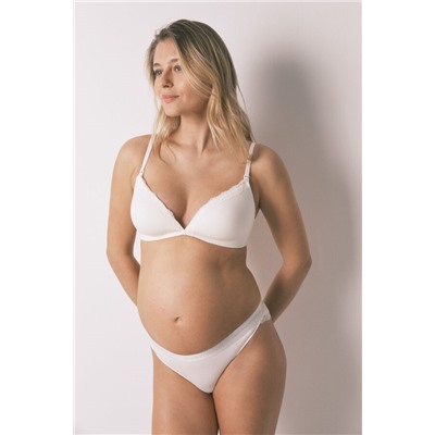Sujetador "maternity" triangular relleno blanco CHARMING