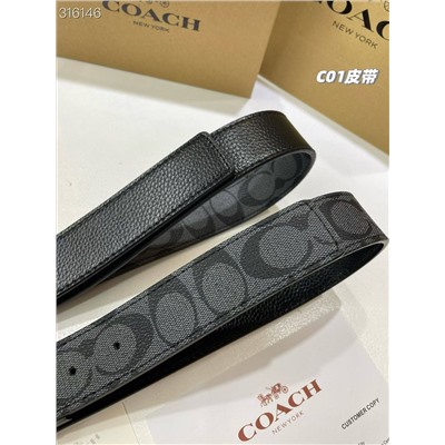 Двухсторонний мужской ремень с двумя пряжками КОУ*Ч