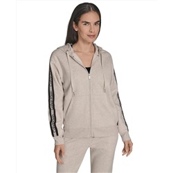 Calvin Klein Women's Fleece Logo Tape Hoodie Jacket