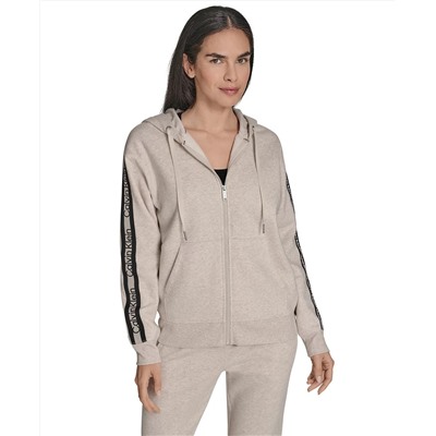 Calvin Klein Women's Fleece Logo Tape Hoodie Jacket
