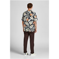 Camisa Azul marino y naranja