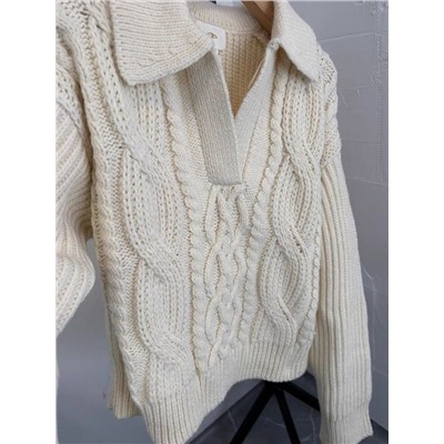 Вязанный свитер с воротником поло Н*М