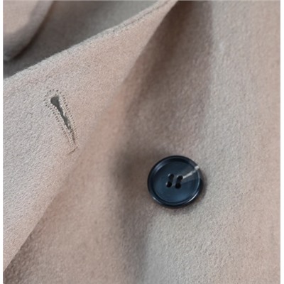 Женское элегантное двубортное шерстяное пальто средней длины