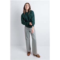 Sudadera capucha felpa verde
