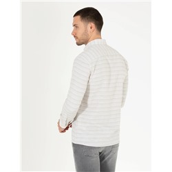 Haki Slim Fit Uzun Kollu Gömlek