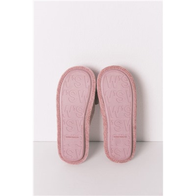 Zapatillas cerradas chenilla rosa