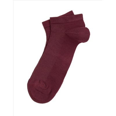 Erkek Bambu Karışımlı Bordo Patik Basic Çorap