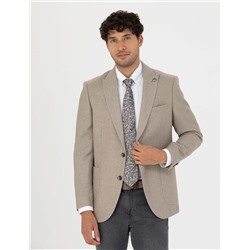 Bej Ekstra Slim Fit Blazer  Ceket