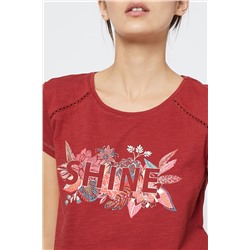 Klem футболка Плитка красная под мрамор