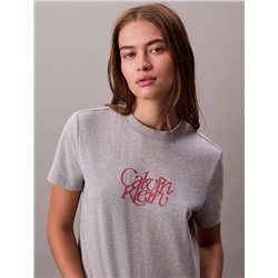 Script Logo Graphic Slim T-Shirt