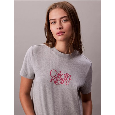 Script Logo Graphic Slim T-Shirt