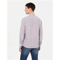 Turuncu Slim Fit Uzun Kollu Gömlek