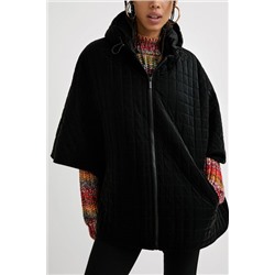 Poncho acolchado capucha