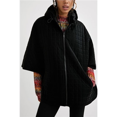 Poncho acolchado capucha