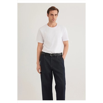 Mavi Beyaz Basic Tişört Slim Fit / Dar Kesim 065574-620