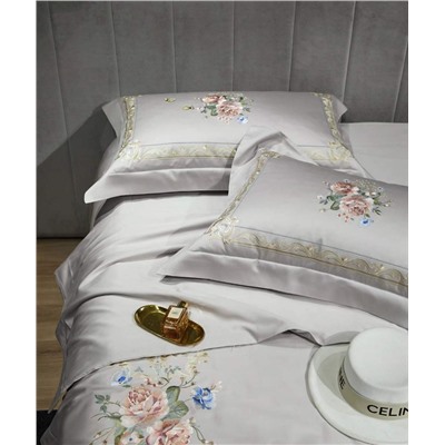 Скидки🎁  Комплект постельного с одеялом с вышивкой (3 расцветки)