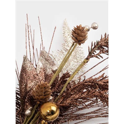 Ветка декоративная, 75 см, пенопласт, Золотые шары, Interior natural