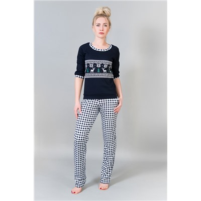 Женский домашний костюм с брюками 21