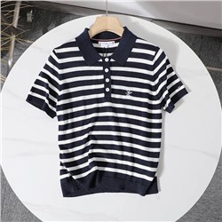 Лёгкий женский пуловер с короткими рукавами из смесового тенселя и шёлка ТОММИ ХИЛФИГЕ*Р