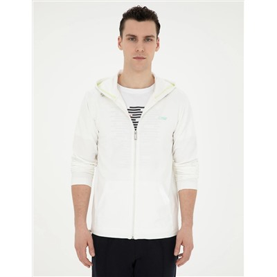 Beyaz Regular Fit Örme Hırka
