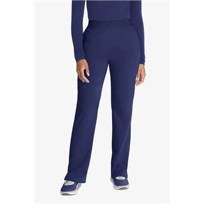 Cherokee Atmos Women's 5-Pocket STRETCH Coolmax Textured Elastic Waistband Cargo Scrub Pants