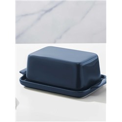 Маслёнка, 20х12 см, фарфор P, синяя, Indulgence