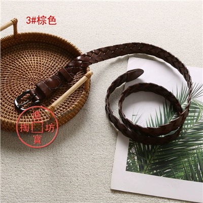 Актуальный плетёный кожаный ремень   Экспорт