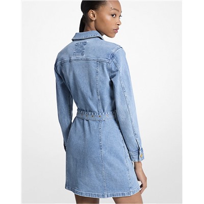 MICHAEL MICHAEL KORS Denim Belted Mini Dress