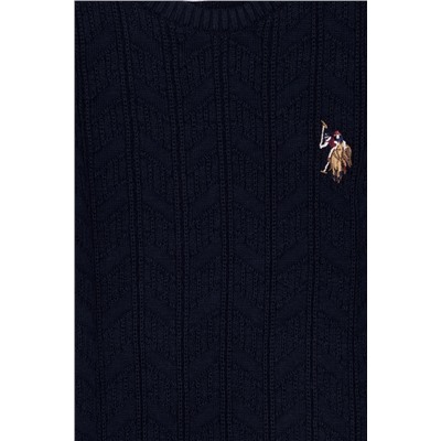 Erkek Çocuk Lacivert Bisiklet Yaka Triko Kazak