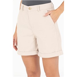 Kadın Bej Dokuma Şort