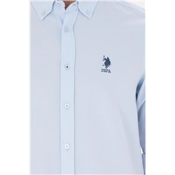 Erkek Açık Mavi Uzun Kollu Basic Gömlek