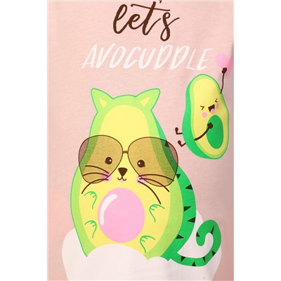 Пижама с брюками Кошка авокадо дл. рукав НАТАЛИ #881444