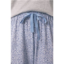 Pijama largo algodón Mickey gris