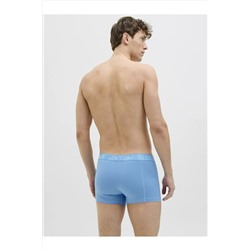 Jack & Jones Erkek Turuncu Jacpete Solid Trunks 3 Pack Boxer 12277585-Azureblue