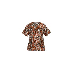 UA Making The Rounds Espresso Print Scrub Top