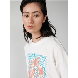 Футболка прямого кроя с принтом