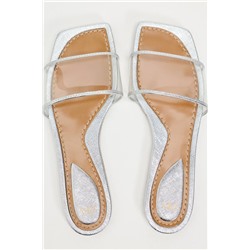 FEW ITEMS LEFT FLAT VINYL SANDALS