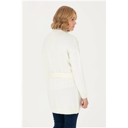 Kadın Krem Melanj Triko Hırka