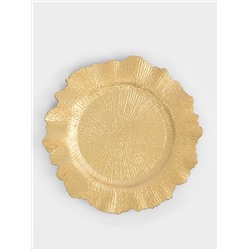 Тарелка подстановочная, 33 см, пластик, золотистая, Iceberg