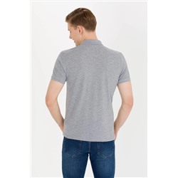 Erkek Gri Melanj Basic Polo Yaka Tişört