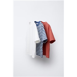 THREE-PACK OF PLAIN AND STRIPED T-SHIRTS
