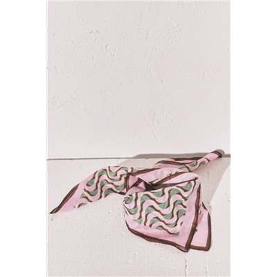 Pañuelo algodón estampado geométrico
