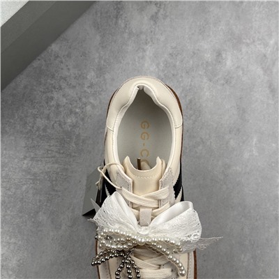 Немецкая спортивная обувь GG-C*C с кружевным и жемчужным бантом