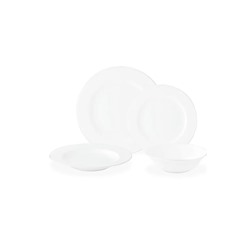 Galena 6 Kişilik 24 Parça Yemek Takımı - Beyaz/Silver