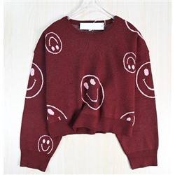 Женский свободный жаккардовый свитер