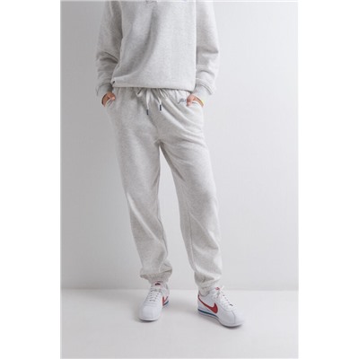 Pantalón jogger felpa algodón gris oscuro