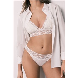 Braga clásica modal y encaje blanca