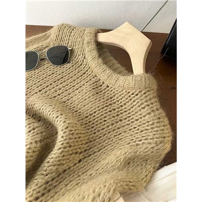 Женский пуловер крупной вязки  ЗАР*А