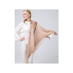 Платок Lanotti двухсторонний Сердце природы бежевый/№55